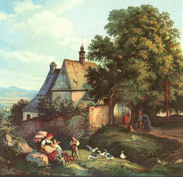 St.-Annen-Kirche zu Graupen in Bohmen, Adrian Ludwig Richter